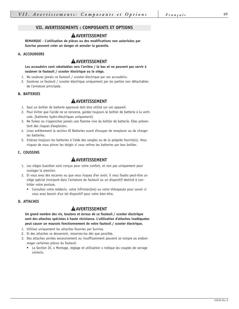 Sunrise Medical Ruby User Manual | Page 49 / 100