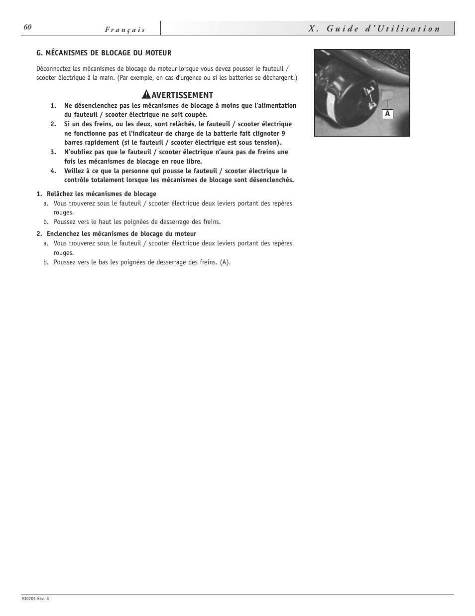 Avertissement | Sunrise Medical Ruby User Manual | Page 60 / 100