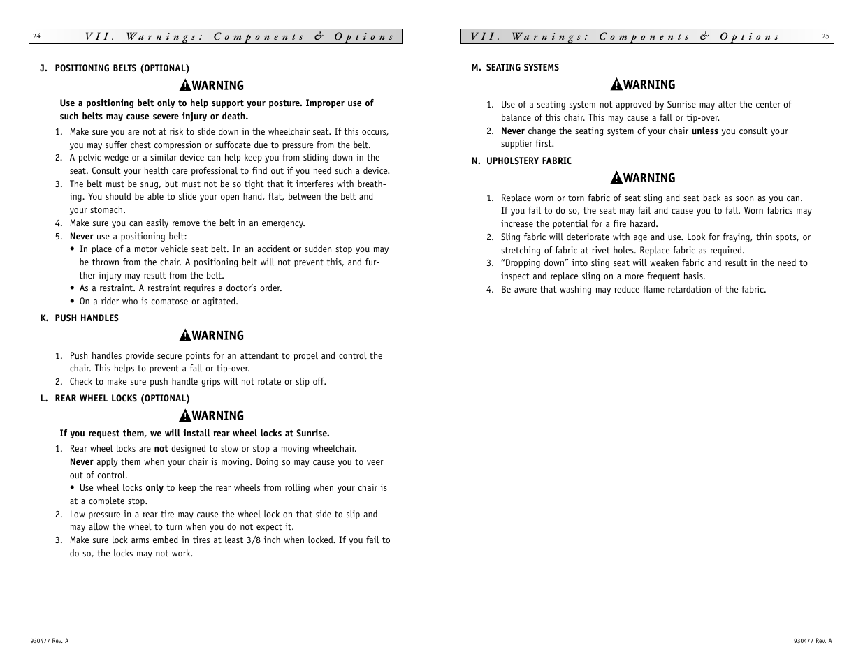 Sunrise Medical Quickie S-646 SE User Manual | Page 13 / 27