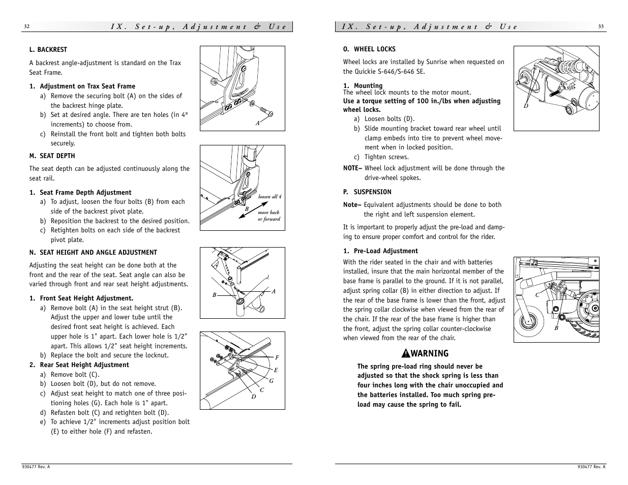 Sunrise Medical Quickie S-646 SE User Manual | Page 17 / 27