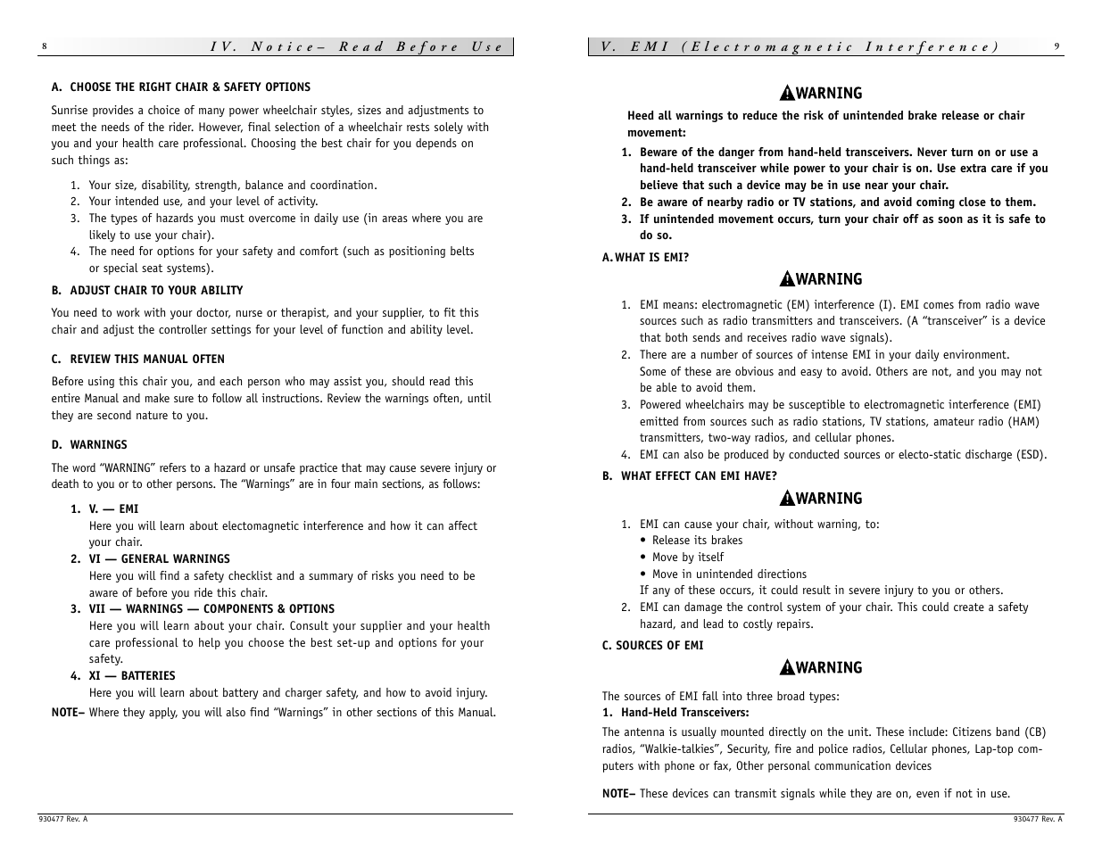 Sunrise Medical Quickie S-646 SE User Manual | Page 5 / 27