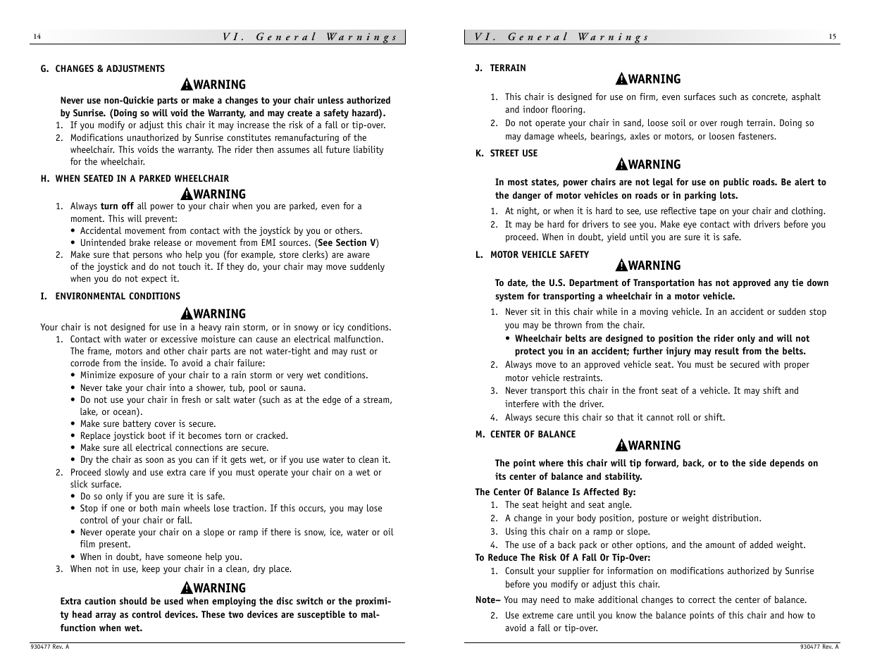 Sunrise Medical Quickie S-646 SE User Manual | Page 8 / 27