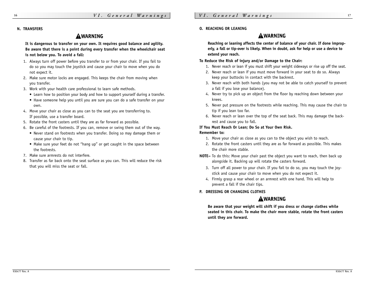 Sunrise Medical Quickie S-646 SE User Manual | Page 9 / 27