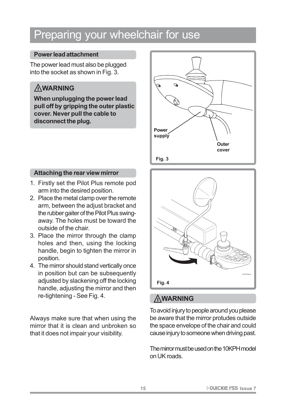 Preparing your wheelchair for use | Sunrise Medical QUICKIE F55 User Manual | Page 17 / 77