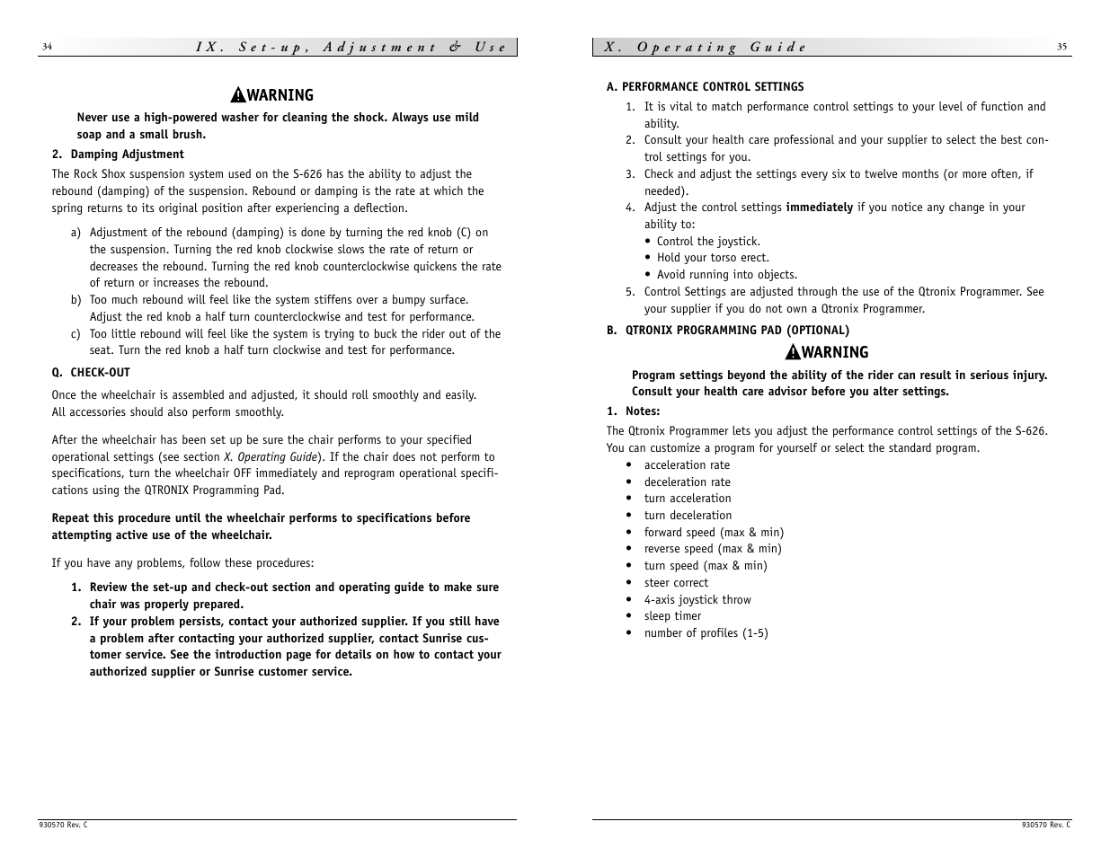 Sunrise Medical Quickie S-626 User Manual | Page 18 / 27