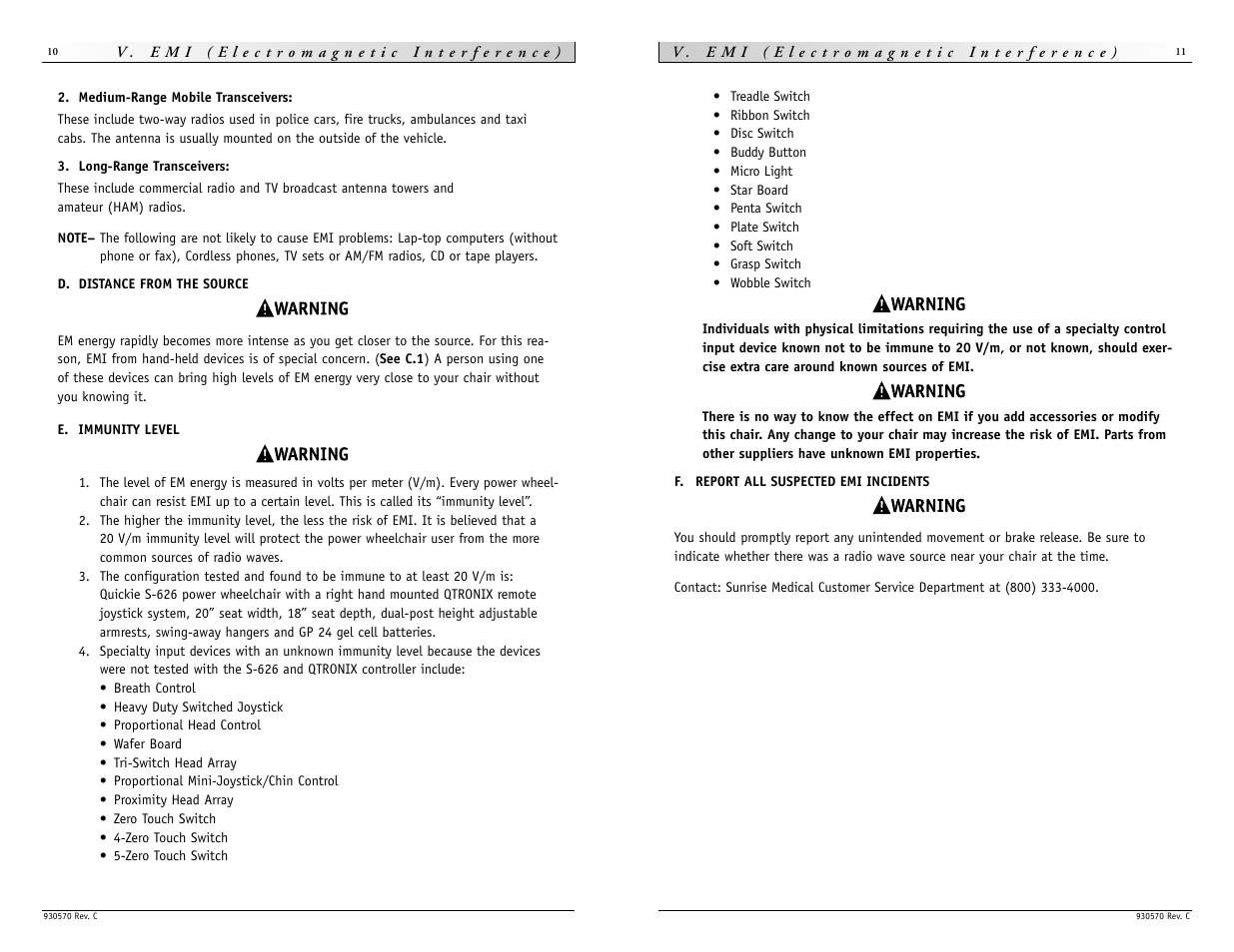 Sunrise Medical Quickie S-626 User Manual | Page 6 / 27