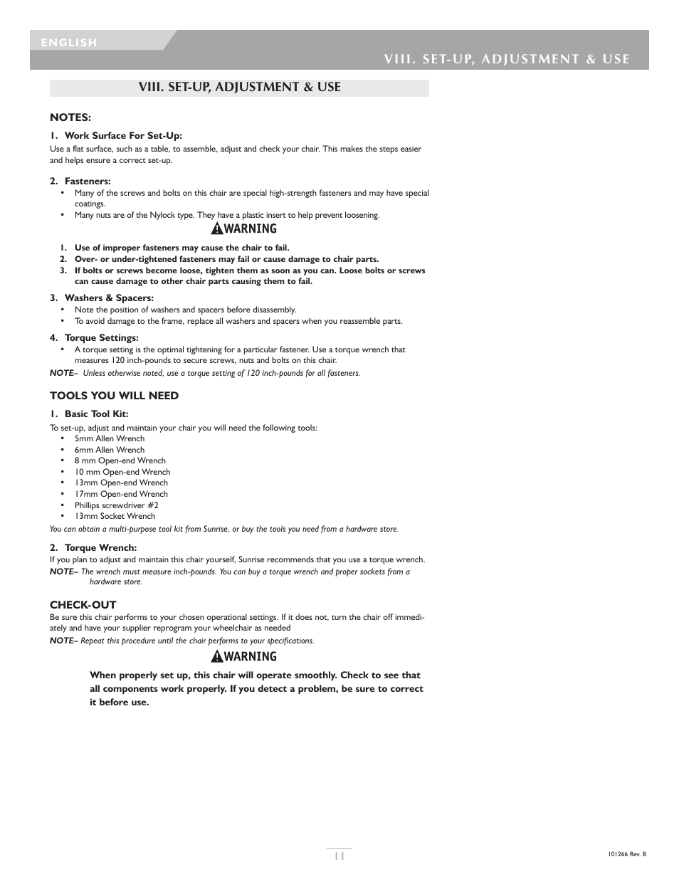 Sunrise Medical Sterling User Manual | Page 11 / 56