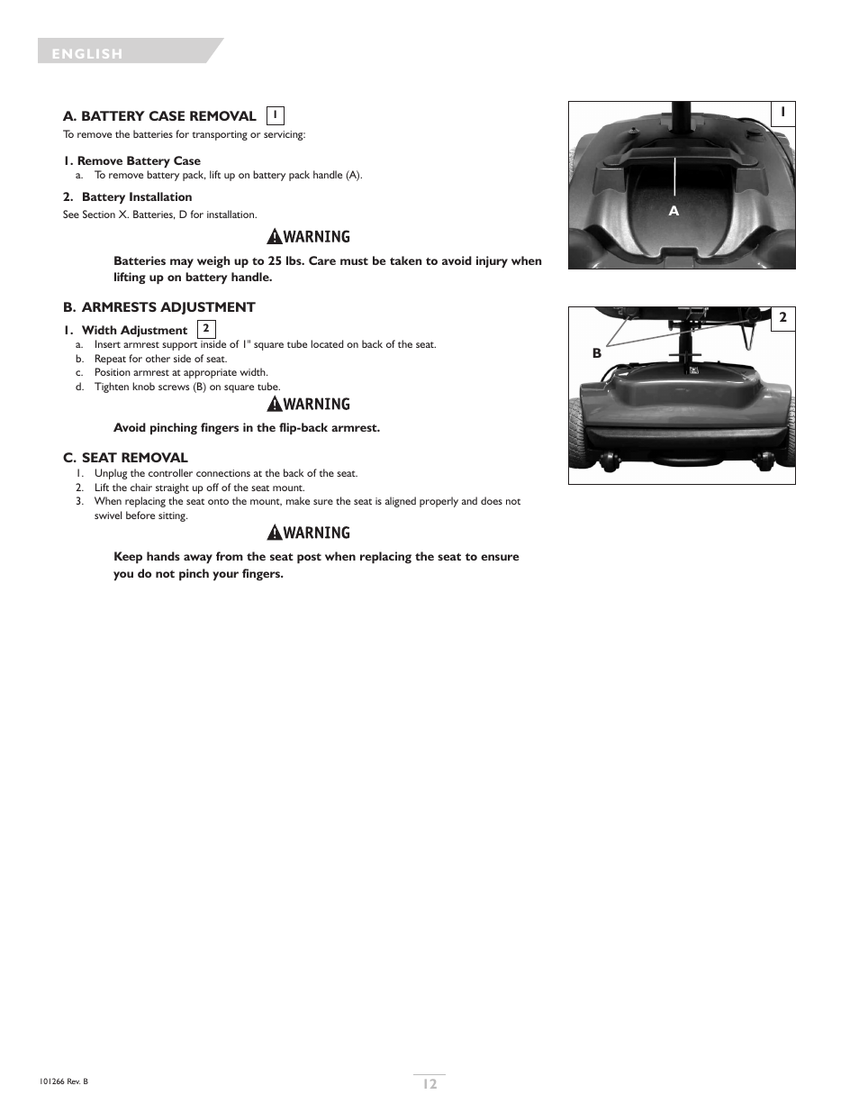 Sunrise Medical Sterling User Manual | Page 12 / 56