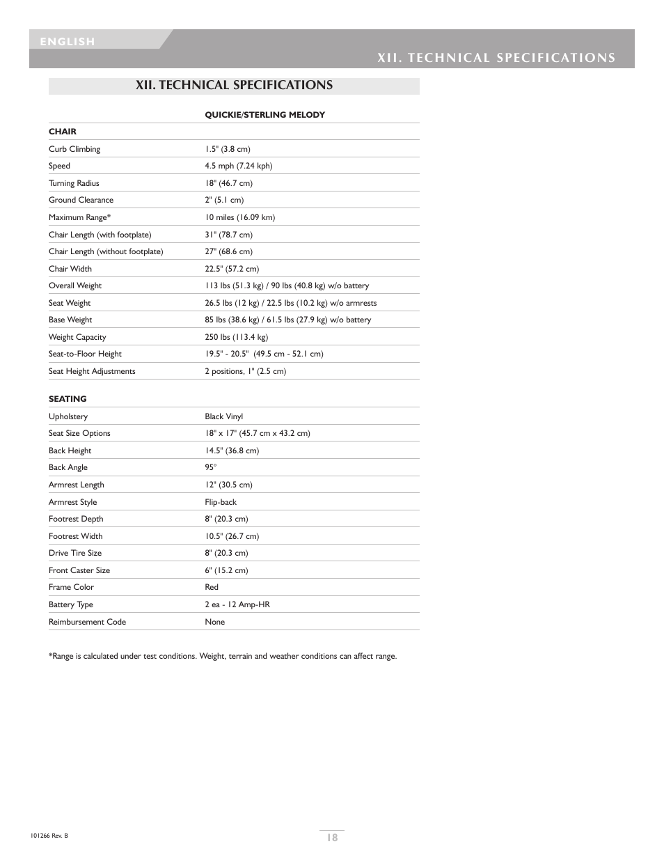 Sunrise Medical Sterling User Manual | Page 18 / 56