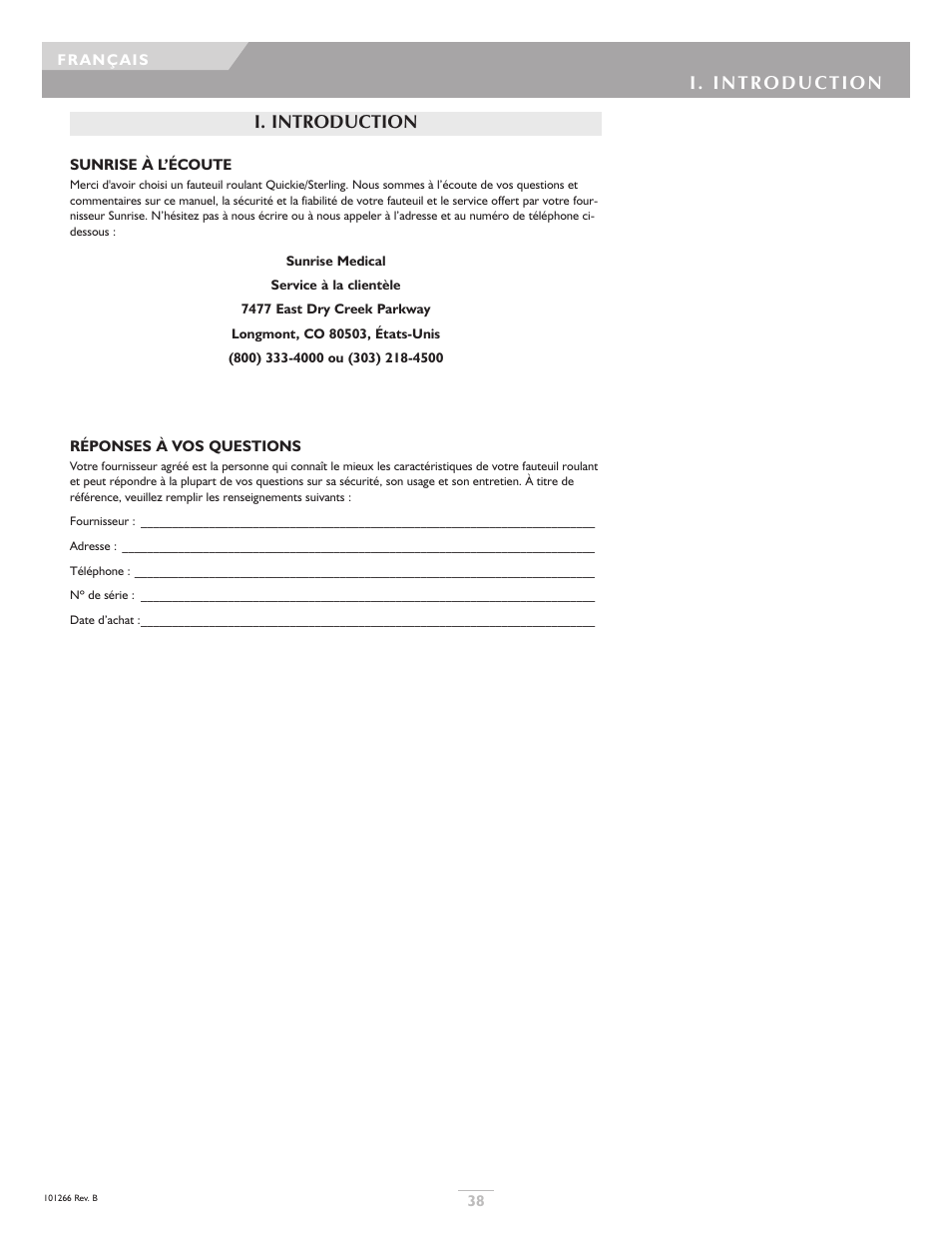 Sunrise Medical Sterling User Manual | Page 38 / 56
