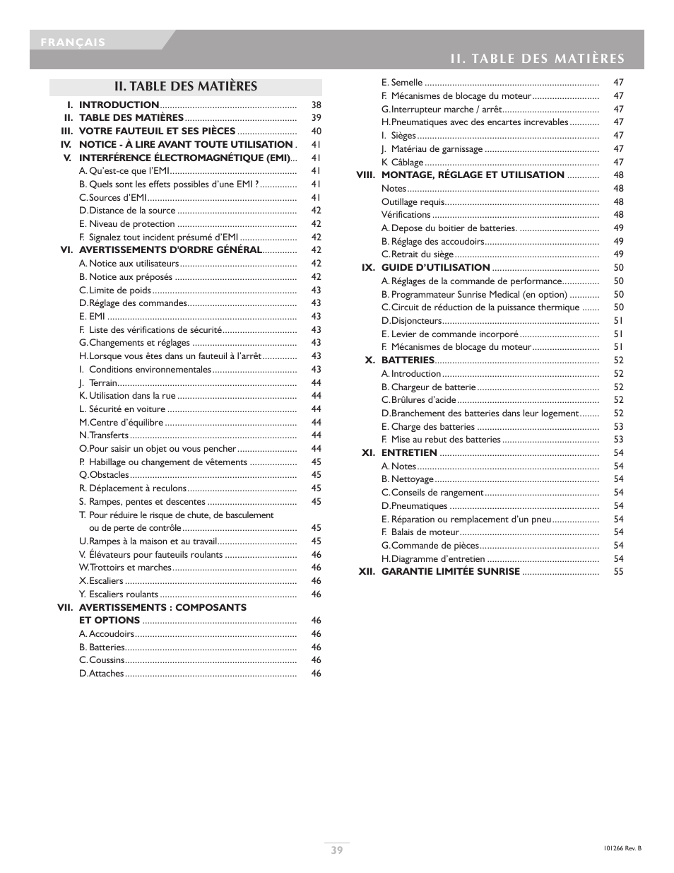 Sunrise Medical Sterling User Manual | Page 39 / 56