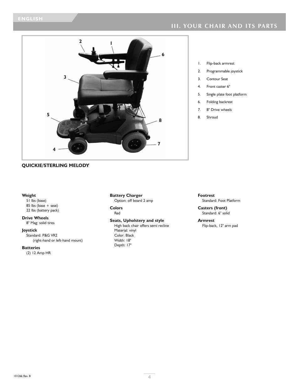 Sunrise Medical Sterling User Manual | Page 4 / 56