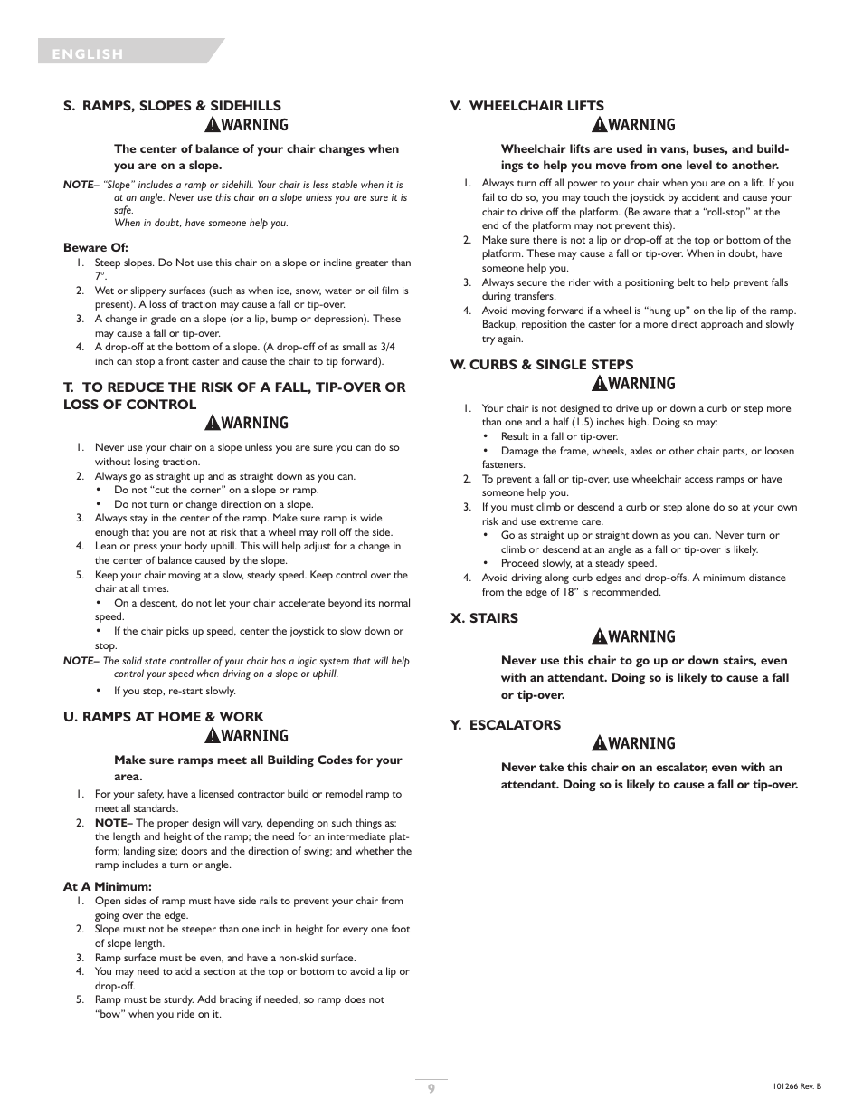 Sunrise Medical Sterling User Manual | Page 9 / 56