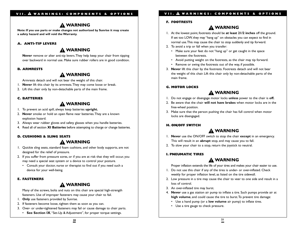 Sunrise Medical Wheelchair Quickie P120 User Manual | Page 11 / 23