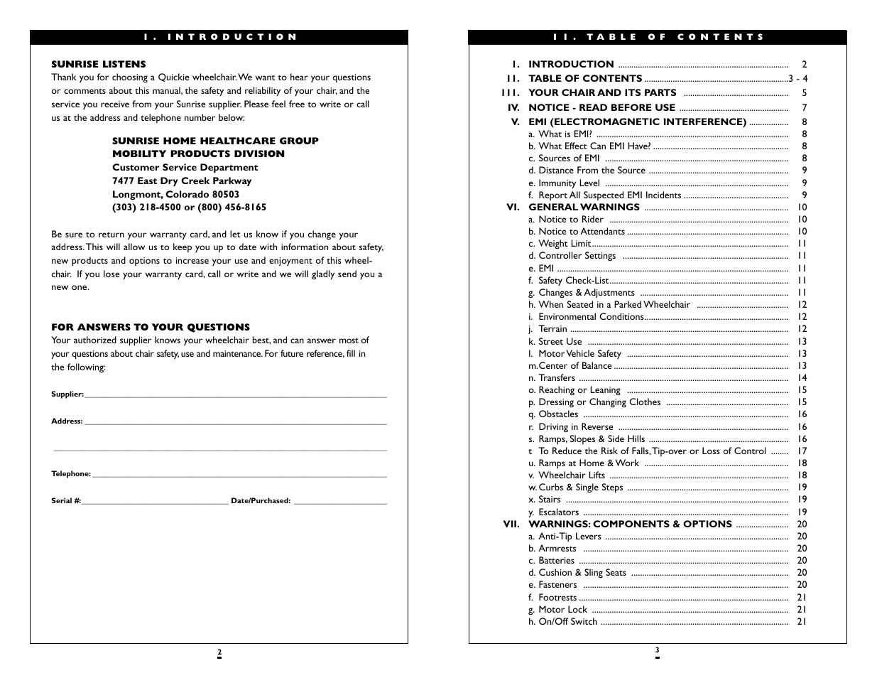 Sunrise Medical Wheelchair Quickie P120 User Manual | Page 2 / 23