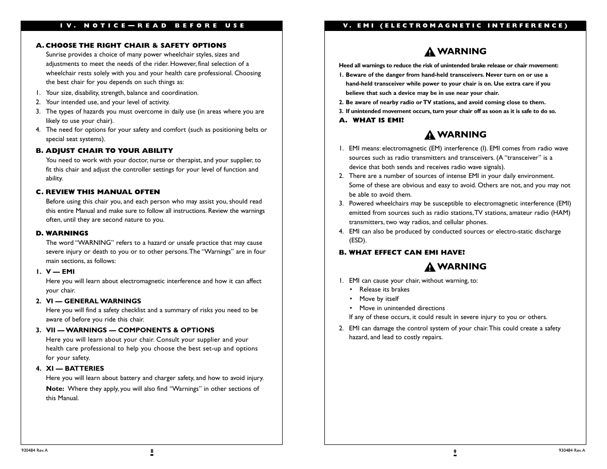 Sunrise Medical QUICKIE G-424 User Manual | Page 5 / 27