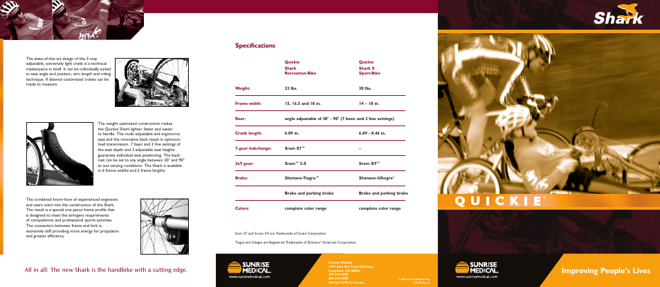 Sunrise Medical Recreation-Bike Sport-Bike Shark S User Manual | 2 pages