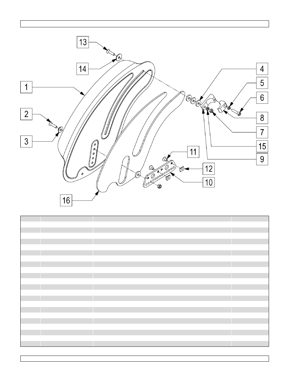 Side guard alum - plate mount | Sunrise Medical Swing-Away and Fixed Front GTX User Manual | Page 103 / 115