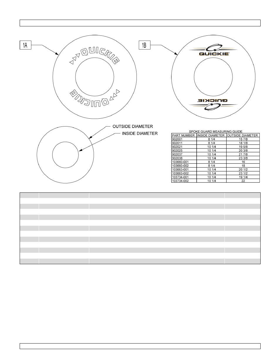Spoke guard | Sunrise Medical Swing-Away and Fixed Front GTX User Manual | Page 108 / 115