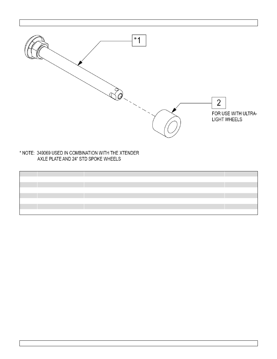 Big button axle | Sunrise Medical Swing-Away and Fixed Front GTX User Manual | Page 13 / 115