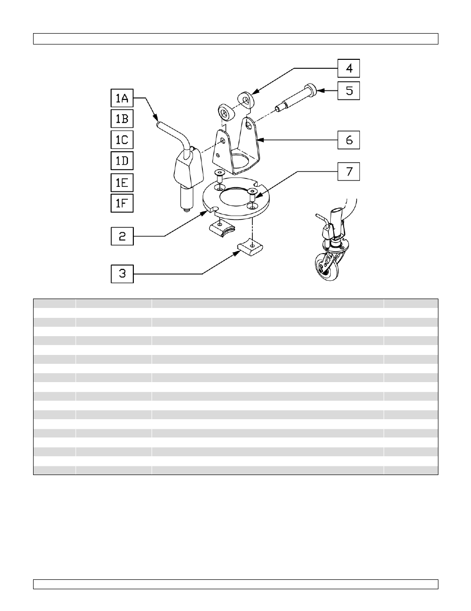Caster lock pin | Sunrise Medical Swing-Away and Fixed Front GTX User Manual | Page 15 / 115