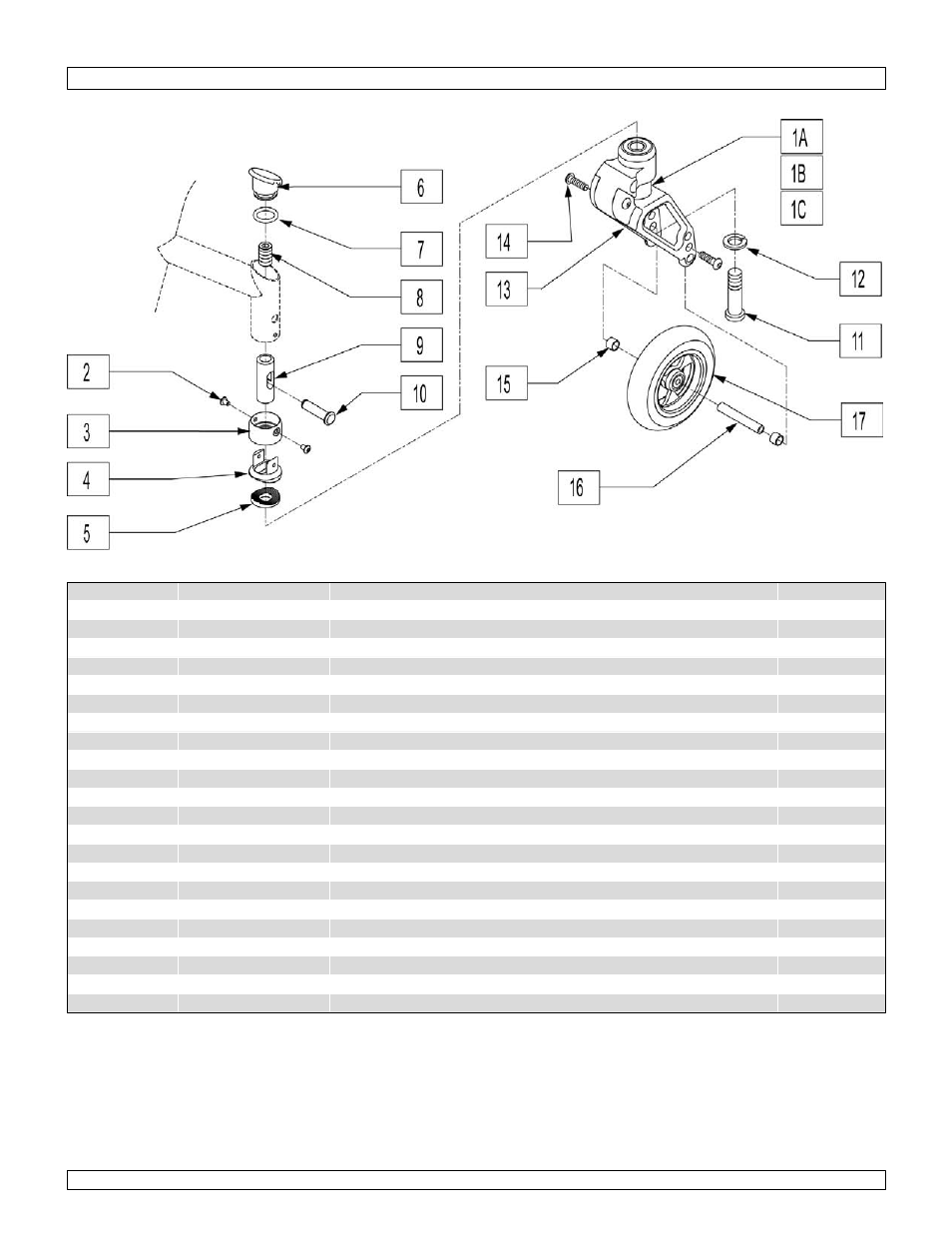 Frog leg assembly | Sunrise Medical Swing-Away and Fixed Front GTX User Manual | Page 17 / 115