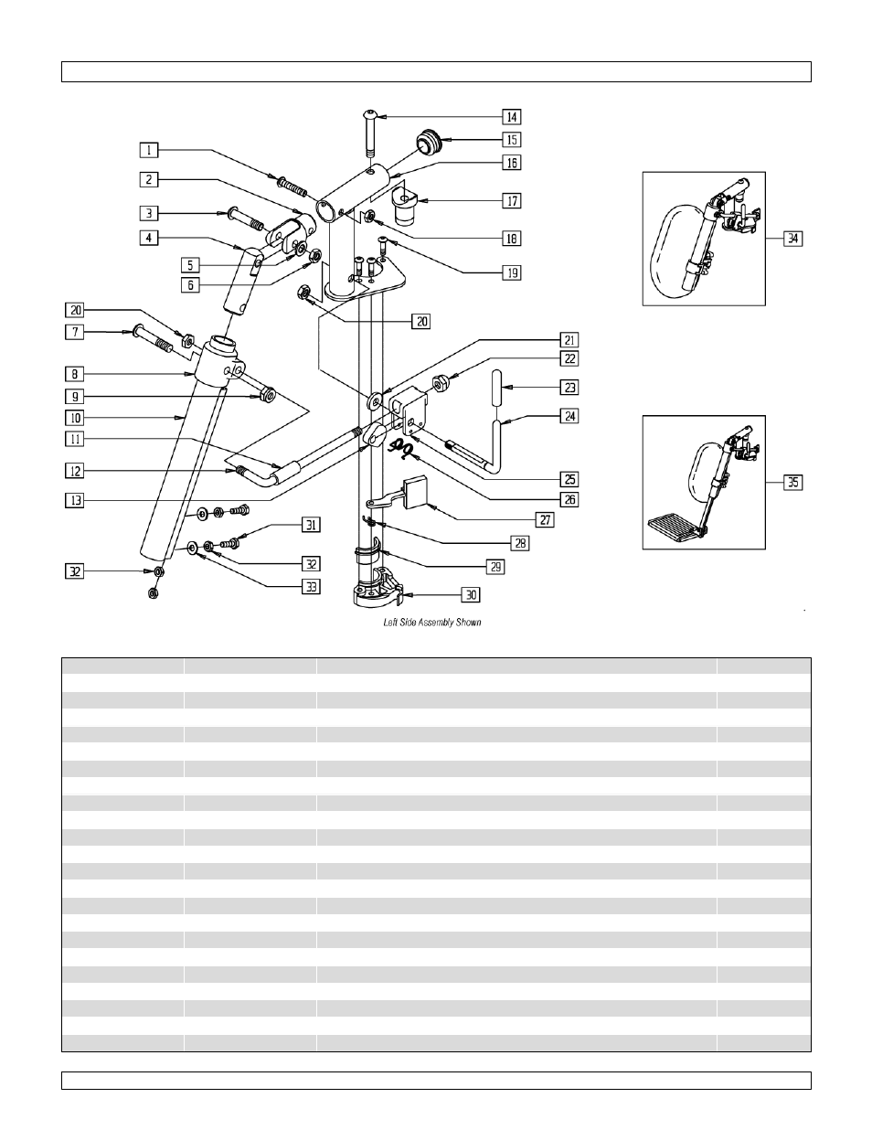 Elevating legrest | Sunrise Medical Swing-Away and Fixed Front GTX User Manual | Page 64 / 115