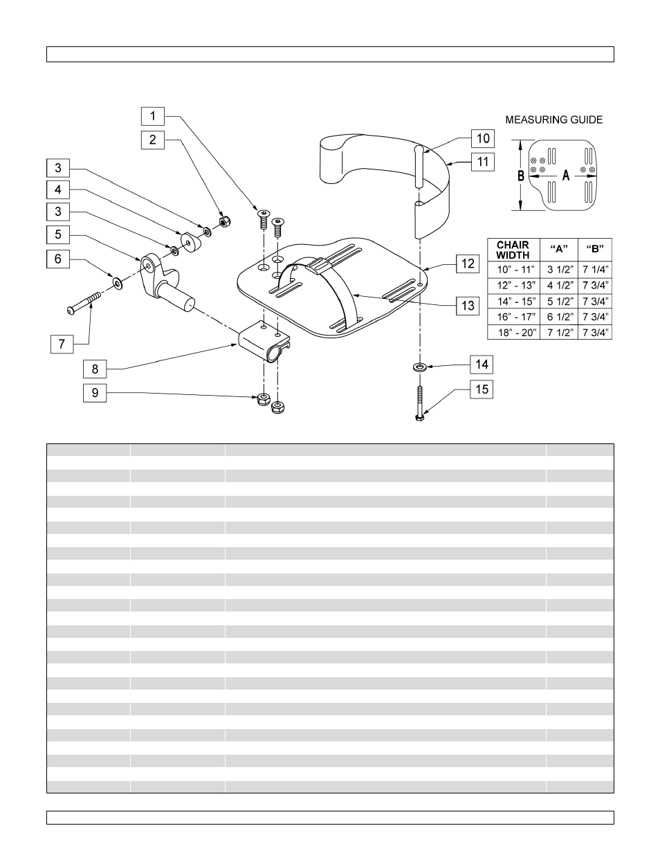 Adult angle-adj footplate front mount | Sunrise Medical Swing-Away and Fixed Front GTX User Manual | Page 87 / 115