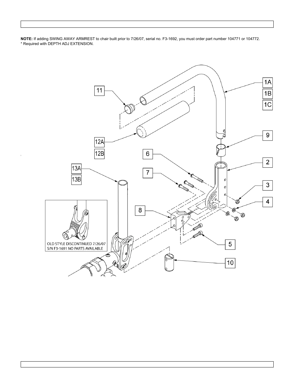 Swing away armrest-angle adjust | Sunrise Medical Swing-Away and Fixed Front GTX User Manual | Page 93 / 115