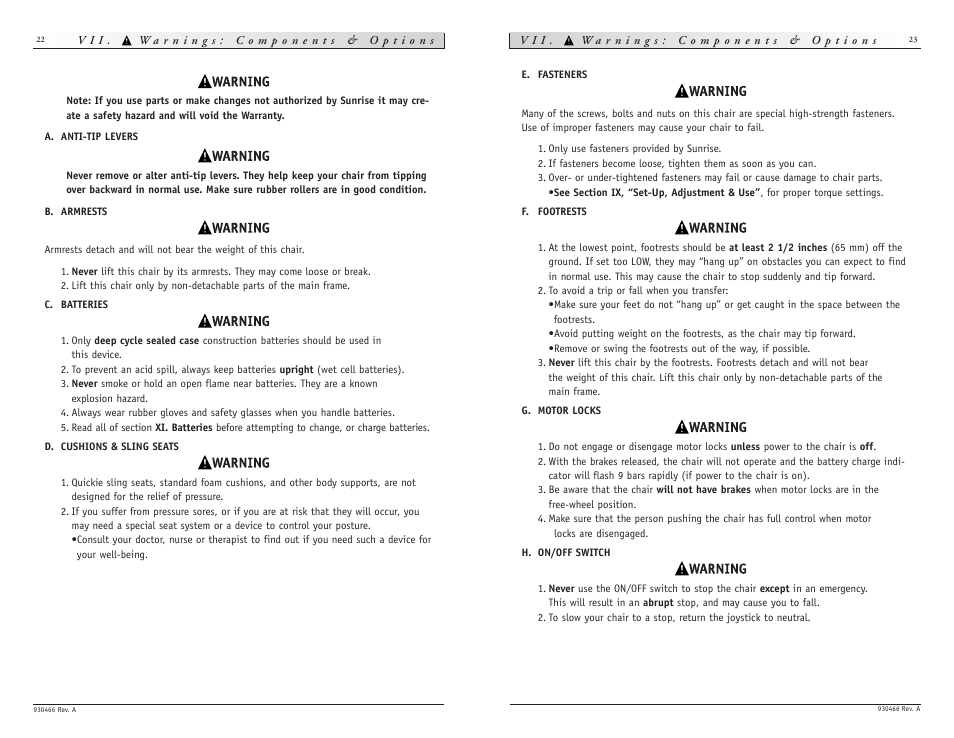 Sunrise Medical Quickie P-222 User Manual | Page 12 / 29