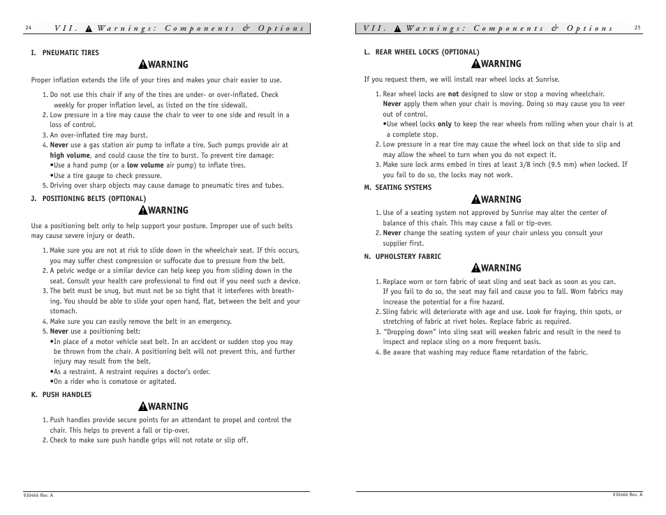 Sunrise Medical Quickie P-222 User Manual | Page 13 / 29