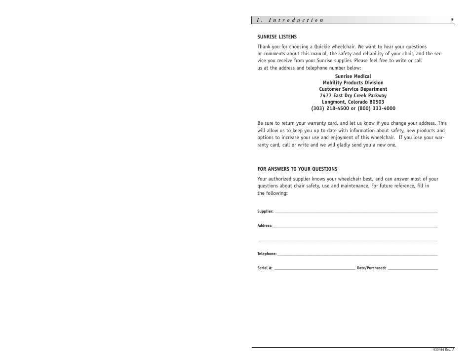 Sunrise Medical Quickie P-222 User Manual | Page 2 / 29