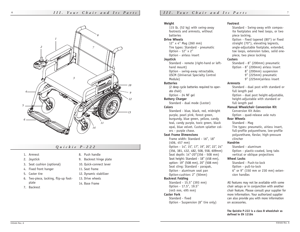 Sunrise Medical Quickie P-222 User Manual | Page 4 / 29