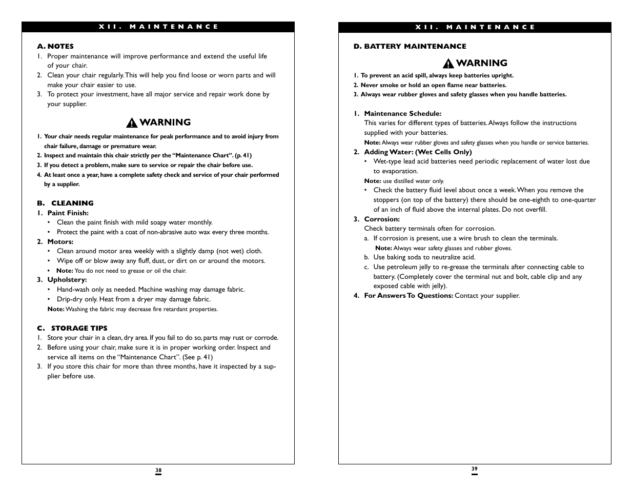 Sunrise Medical Wheelchair Quickie V-121 User Manual | Page 20 / 23