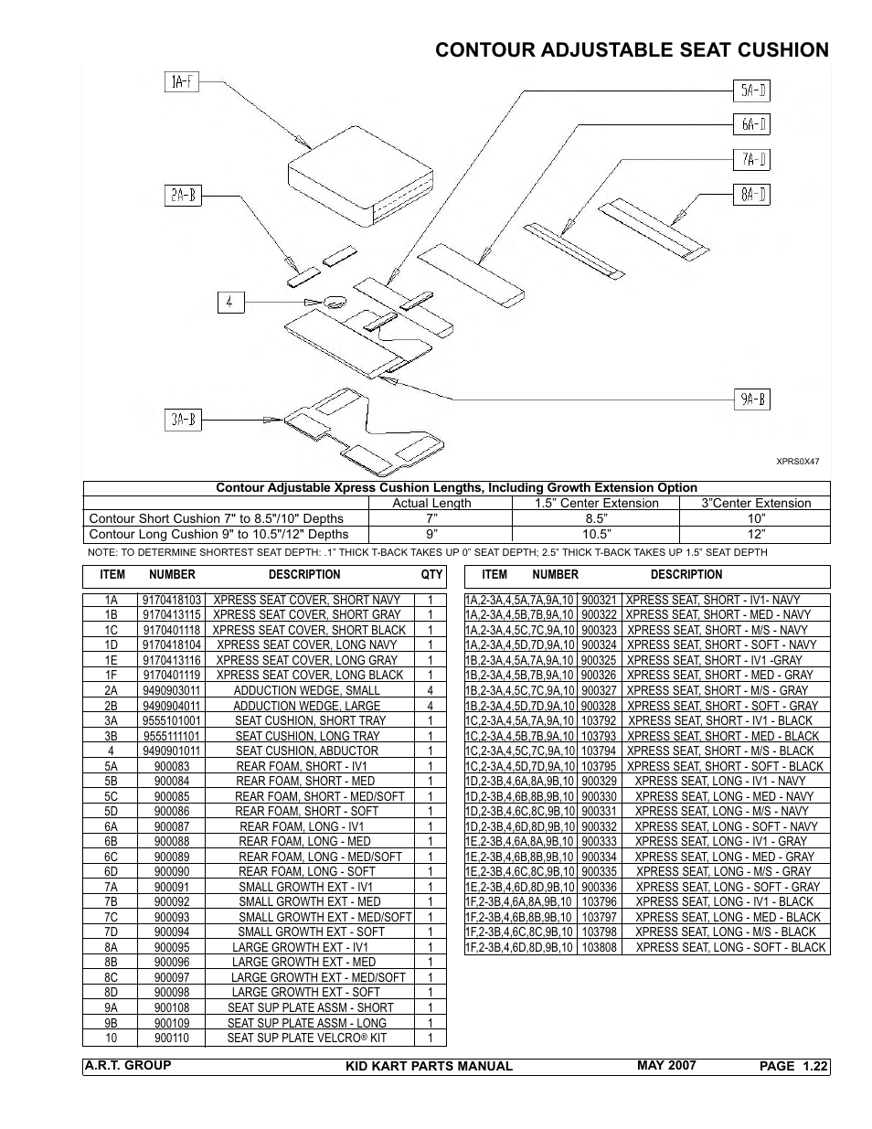 Contour adjustable seat cushion | Sunrise Medical 2007 Kid Kart Stroller User Manual | Page 26 / 61