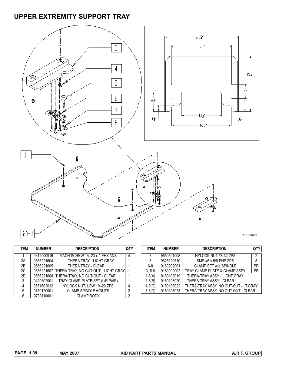 Upper extremity support tray | Sunrise Medical 2007 Kid Kart Stroller User Manual | Page 43 / 61