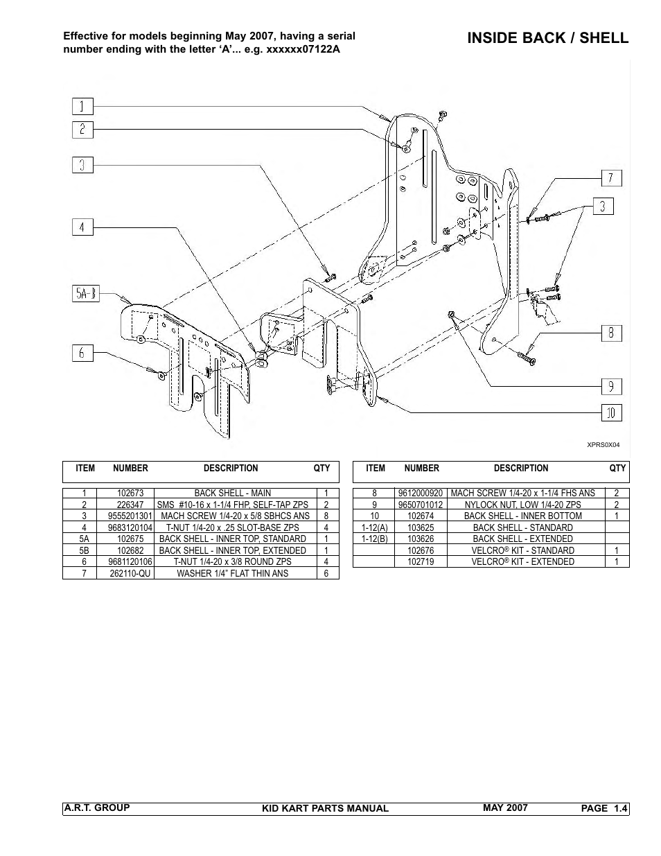 Inside back / shell | Sunrise Medical 2007 Kid Kart Stroller User Manual | Page 8 / 61
