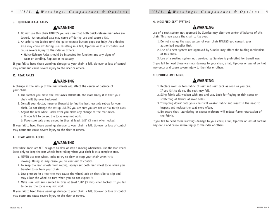 Sunrise Medical Quickie R2 User Manual | Page 13 / 21