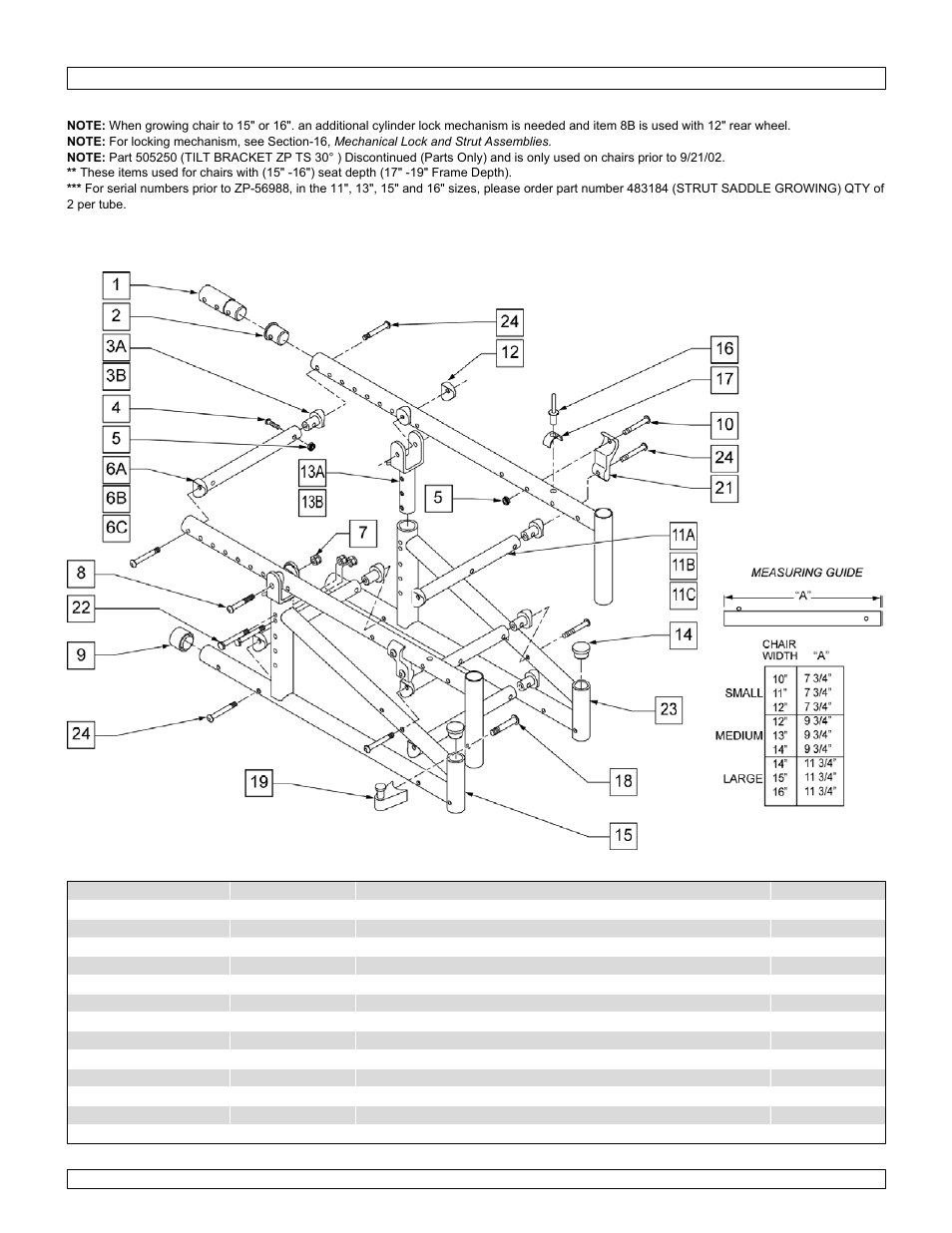 Frame (swing-away) disc. 11/16/99 | Sunrise Medical New Zippie TS User Manual | Page 17 / 140