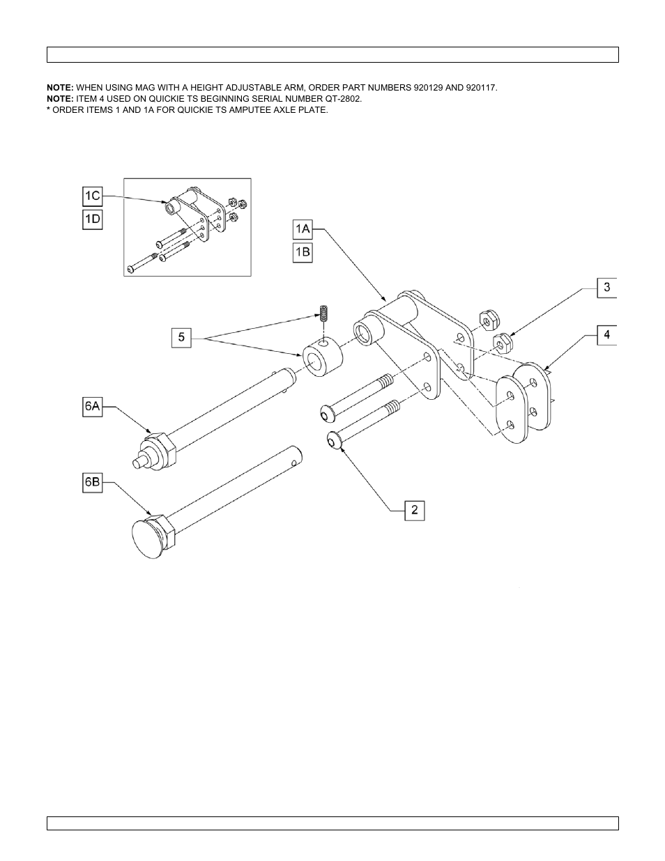 Axle bracket | Sunrise Medical New Zippie TS User Manual | Page 25 / 140