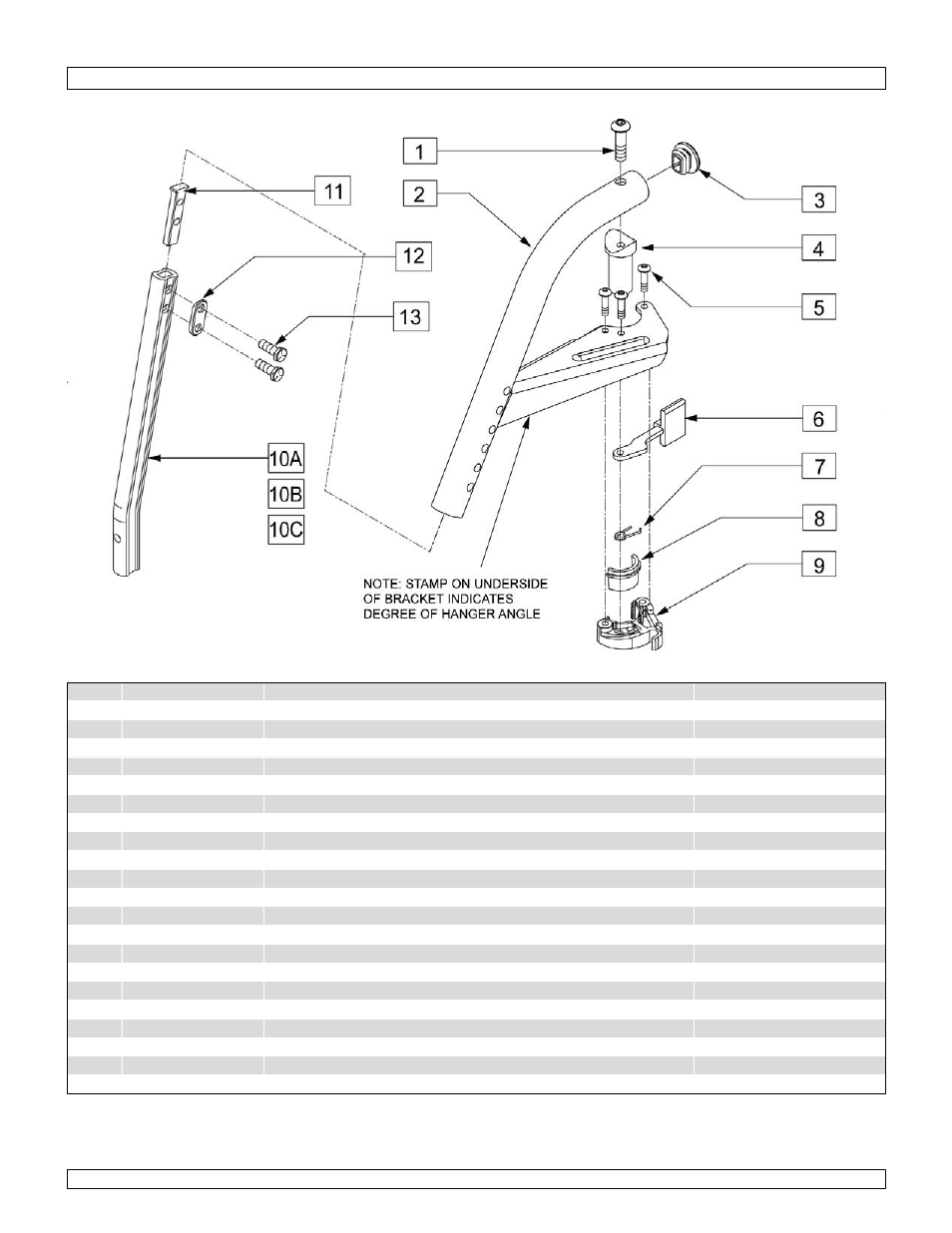 60 deg swing-away hanger | Sunrise Medical New Zippie TS User Manual | Page 65 / 140