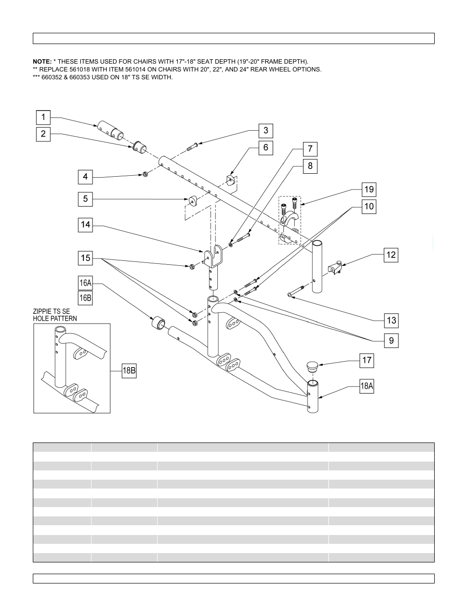 Frame (folding) | Sunrise Medical New Zippie TS User Manual | Page 7 / 140