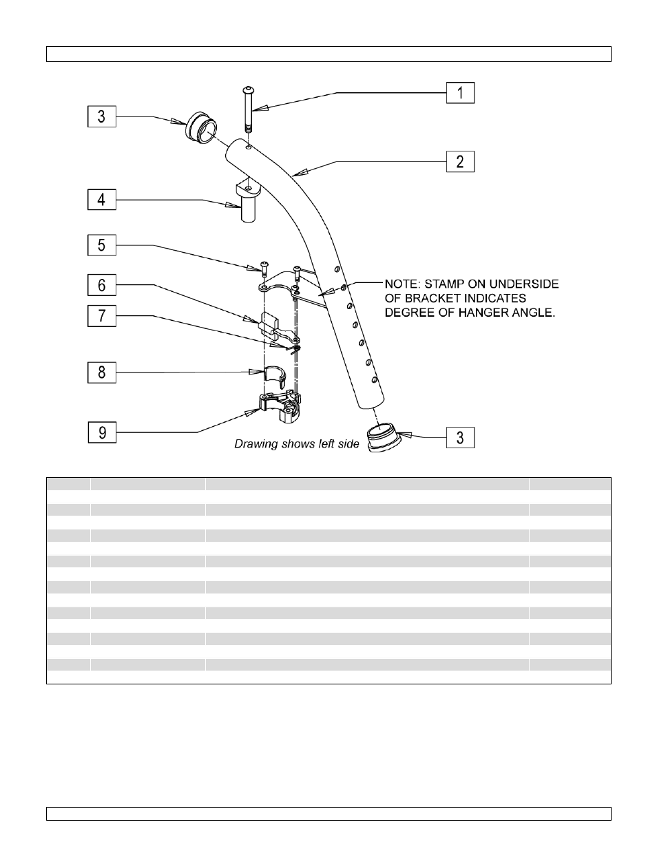 70 deg swing-away front mount hanger | Sunrise Medical New Zippie TS User Manual | Page 72 / 140