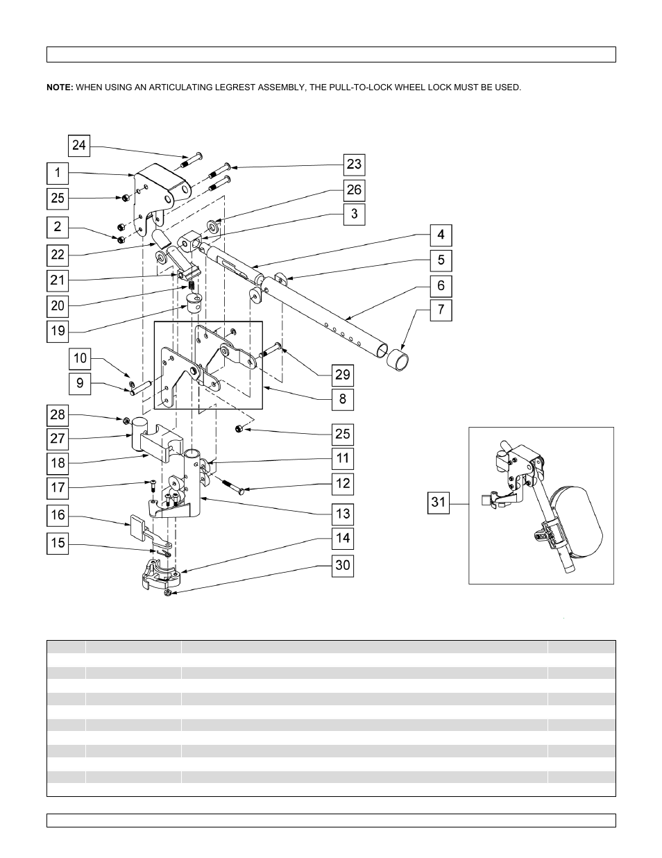 Articulating legrest disc. 12/12/02 | Sunrise Medical New Zippie TS User Manual | Page 87 / 140