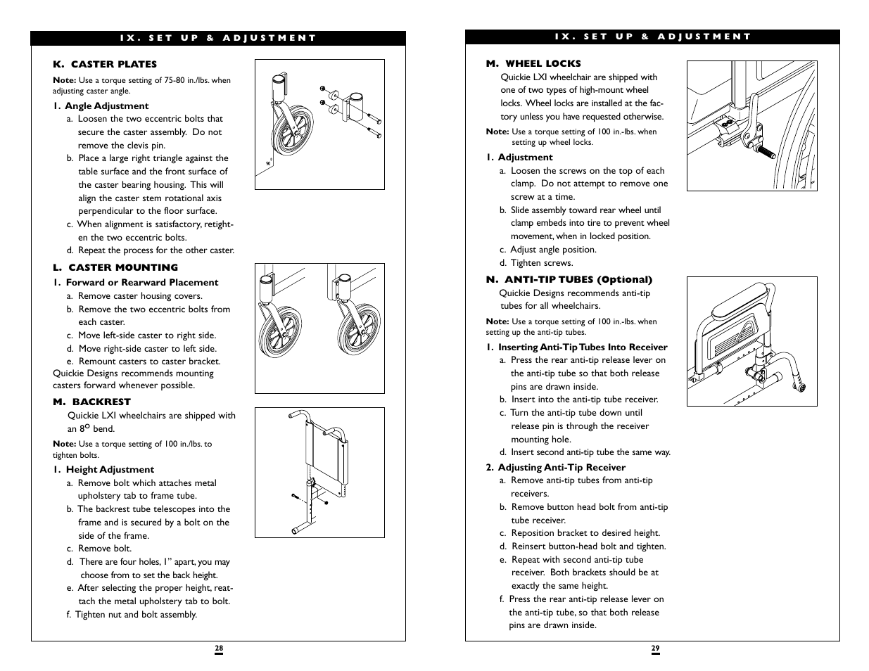 Sunrise Medical QUICKIE LXI User Manual | Page 15 / 20