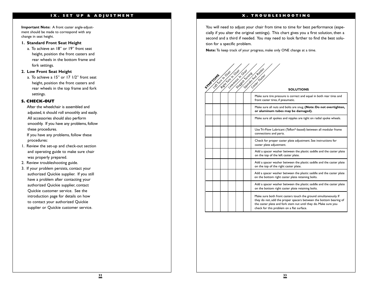 Sunrise Medical QUICKIE LXI User Manual | Page 17 / 20