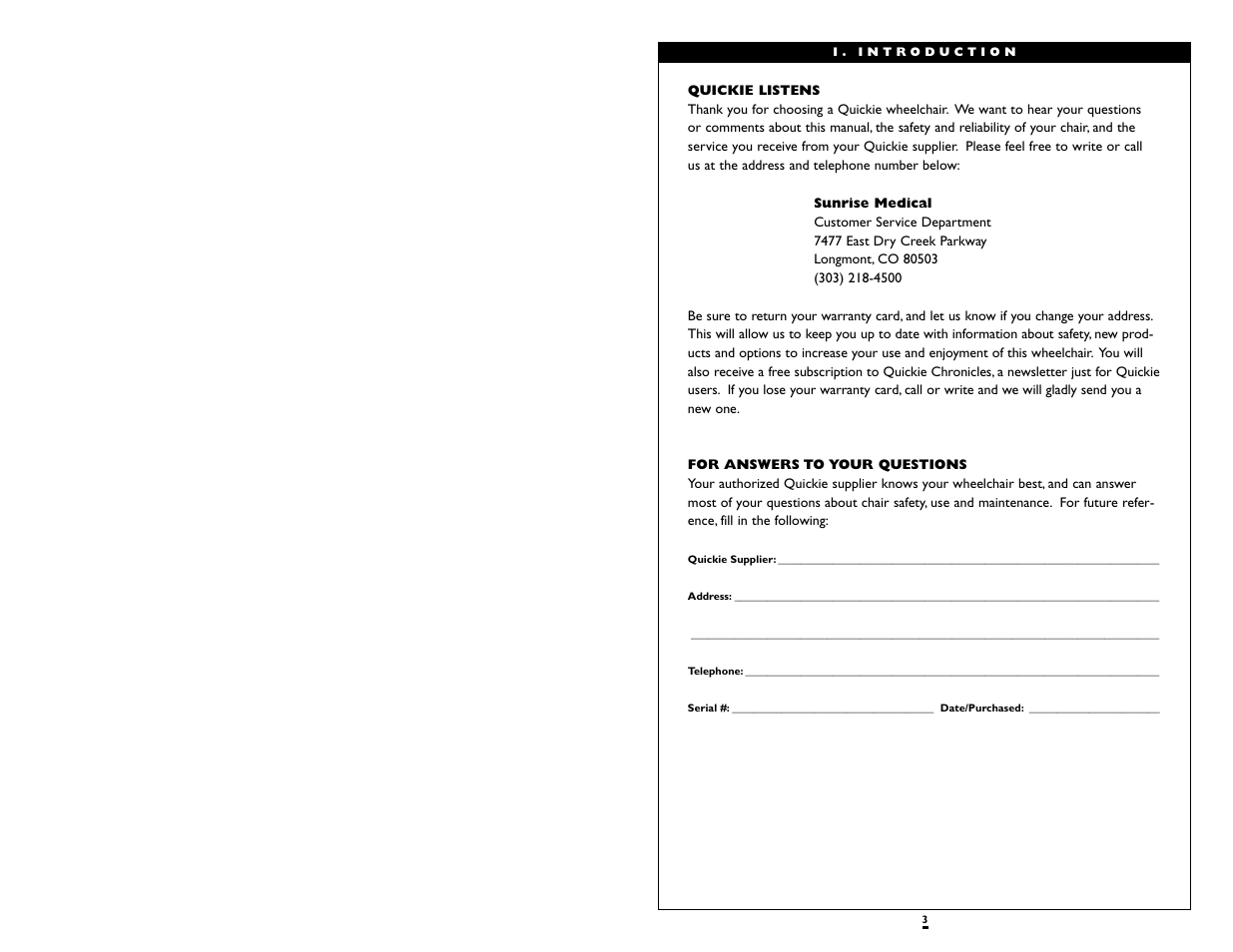 Sunrise Medical QUICKIE LXI User Manual | Page 2 / 20