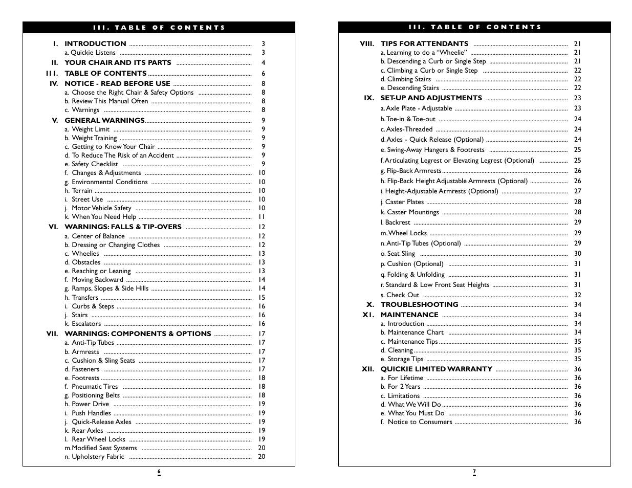 Sunrise Medical QUICKIE LXI User Manual | Page 4 / 20