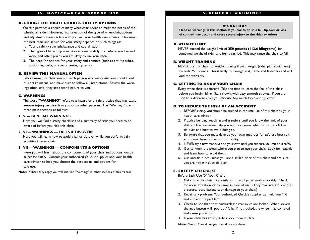 Sunrise Medical QUICKIE LXI User Manual | Page 5 / 20