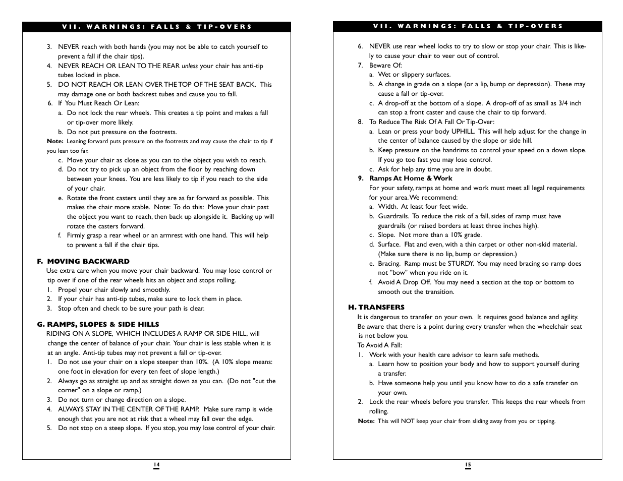 Sunrise Medical QUICKIE LXI User Manual | Page 8 / 20